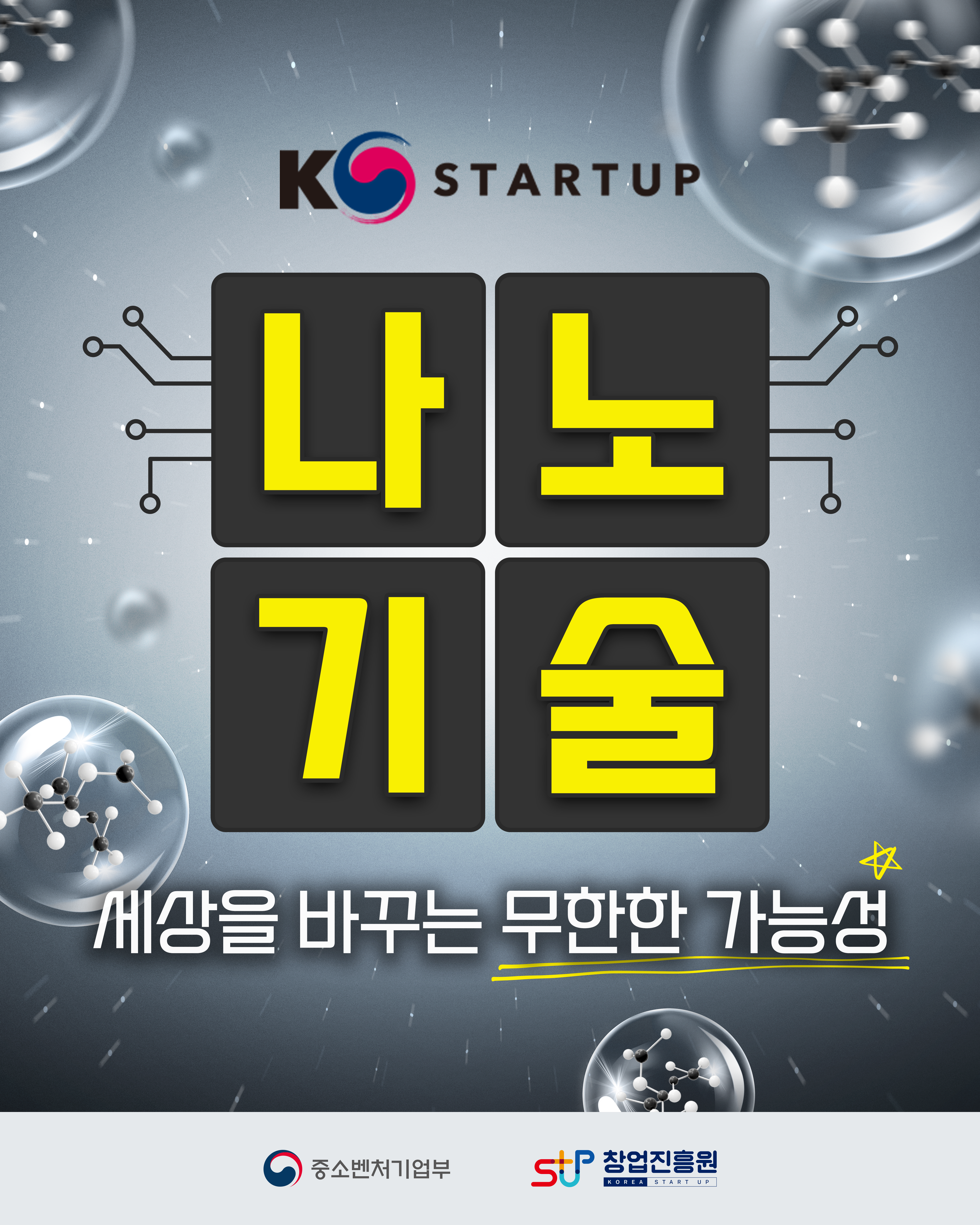 K STARTUP
나노기술, 세상을 바꾸는 무한한 가능성
중소벤처기업부 창업진흥원

